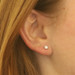 White Gold Diamond Stud Earrings - 14k Round Brilliant .57ctw Pierced