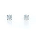 White Gold Diamond Stud Earrings - 14k Round Brilliant Pierced
