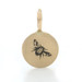 Yellow Gold Bee Disc Pendant - 14k Insect
