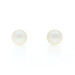 Yellow Gold Cultured Pearl Stud Earrings - 14k Pierced Screw-Ons