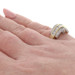 Yellow Gold Diamond Cluster Cocktail Band - 14k Baguette & Round 1.52ctw Ring