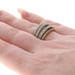 Yellow Gold Diamond Stripe Cocktail Band - 14k Single Cut Ring