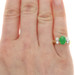 Yellow Gold Jadeite Diamond Vintage Ring - 18k Oval Cabochon