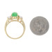 Yellow Gold Jadeite Diamond Vintage Ring - 18k Oval Cabochon