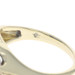 Yellow Gold Lab-Created Sapphire Art Deco Cocktail Solitaire Ring - 15k Vintage