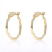 Yellow Gold Lattice Fan Half-Hoop Earrings - 14k Pierced
