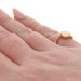 Yellow Gold Opal Vintage Solitaire Bypass Ring - 14k Round Cabochon .54ct