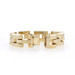 Yellow Gold Ribbed Link Bracelet 7 1/4" - 14k
