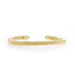 David Yurman 5mm Cable Cuff Tanzanite Bracelet 6 1/2" - Yellow Gold 18k Rd Cab