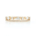 Shy Creation Diamond Double Row Ring Yellow Gold 14k Pear & Rd .33ctw Stack Ring
