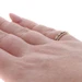 Shy Creation Diamond Double Row Ring Yellow Gold 14k Pear & Rd .33ctw Stack Ring