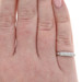 White Gold Diamond Vintage Wedding Band - 14k Single Cut .15ctw Ring