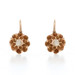 Yellow Gold Pearl Victorian Flower Drop Earrings - 14k Antique Buttercup Pierced