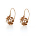 Yellow Gold Pearl Victorian Flower Drop Earrings - 14k Antique Buttercup Pierced