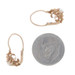 Yellow Gold Pearl Victorian Flower Drop Earrings - 14k Antique Buttercup Pierced