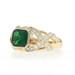Yellow Gold Tourmaline Diamond Ring - 14k Rectangular Step Cut 3.14ctw