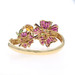 BELLARRI Mademoiselle RhodoliteTourmaline Peridot Bangle Bracelet 6 1/2" Gold18k
