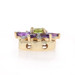 Richard Klein Peridot Amethyst Diamond Vintage Charm Yellow Gold 14k Oval Floral