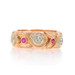 Rose Gold Diamond Lab-Created Ruby Retro Eternity Band 14k .59ctw Vintage Ring