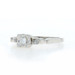White Gold Diamond Vintage Engagement Ring - 14k Round Brilliant