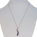 Yellow Gold Amethyst Graduated Journey Necklace 18" - 14k Heart 1.70ctw Love