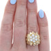 Yellow Gold Diamond Nugget Men's Ring - 14k Round Brilliant 1.54ctw