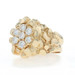 Yellow Gold Diamond Nugget Men's Ring - 14k Round Brilliant 1.54ctw