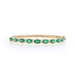 Yellow Gold Emerald Diamond Bangle Bracelet 6 3/4" - 14k Oval