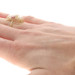 Yellow Gold Pearl Ruby Diamond Cluster Cocktail Ring - 14k