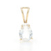 Yellow Gold Quartz Solitaire Pendant - 10k Pear
