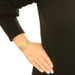 Yellow Gold Scrolling Gate Cuff Bracelet 6 1/2" - 14k Textured
