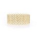 Yellow Gold Scrolling Gate Cuff Bracelet 6 1/2" - 14k Textured