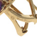Yellow Gold Turquoise Amethyst Halo Stud Earrings - 14k Oval Cab Floral Pierced