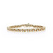 Yellow Gold Diamond Zig-Zag Triangle Link Bracelet 7 1/2" - 14k Round 2.60ctw