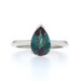 White Gold Alexandrite Solitaire Ring - 14k Pear 1.63ct