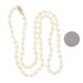 Yellow Gold Pearl Knotted Strand Necklace 18 1/2" - 14k