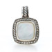 David Yurman Albion MOP/Abalone Diamond Halo Enhancer Pendant 925 White Gold 18k