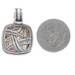 David Yurman Albion MOP/Abalone Diamond Halo Enhancer Pendant 925 White Gold 18k