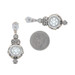 John Hardy Batu Sari Topaz Diamond Drop Earrings Sterling 925 Yellow Gold 18k