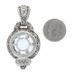 John Hardy Batu Sari Topaz Diamond Solitaire Pendant Sterling 925 YellowGold 18k