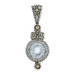 John Hardy Jaisalmer Topaz Diamond Solitaire Pendant Sterling 925 YellowGold 18k