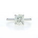Platinum Diamond Solitaire Engagement Ring - 950 Cushion 2.71ct GIA