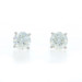White Gold Diamond Stud Earrings - 14k Round Brilliant 2.01ctw GIA Pierced