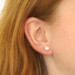 White Gold Diamond Stud Earrings - 14k Round Brilliant 2.01ctw GIA Pierced