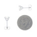 White Gold Diamond Stud Earrings - 14k Round Brilliant 2.01ctw GIA Pierced