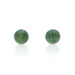 Yellow Gold Green Turquoise Stud Earrings - 14k Beads Pierced