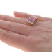 Yellow Gold Ombre Pink Sapphire Cluster Cocktail Band -14k Princess 4.20ctw Ring
