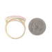 Yellow Gold Ombre Pink Sapphire Cluster Cocktail Band -14k Princess 4.20ctw Ring