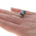 Lagos Caviar Blue Topaz Cocktail Solitaire Ring Ster 925 Yellow Gold 18k 3.50ct