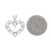 White Gold Tanzanite Diamond Heart Wreath Pendant - 10k Oval .80ctw Love
